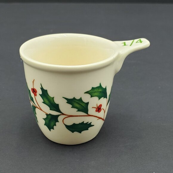 Lenox Holiday Measuring Cups Holly Berry Holly Berries Baking Cups - Picture 10 of 12